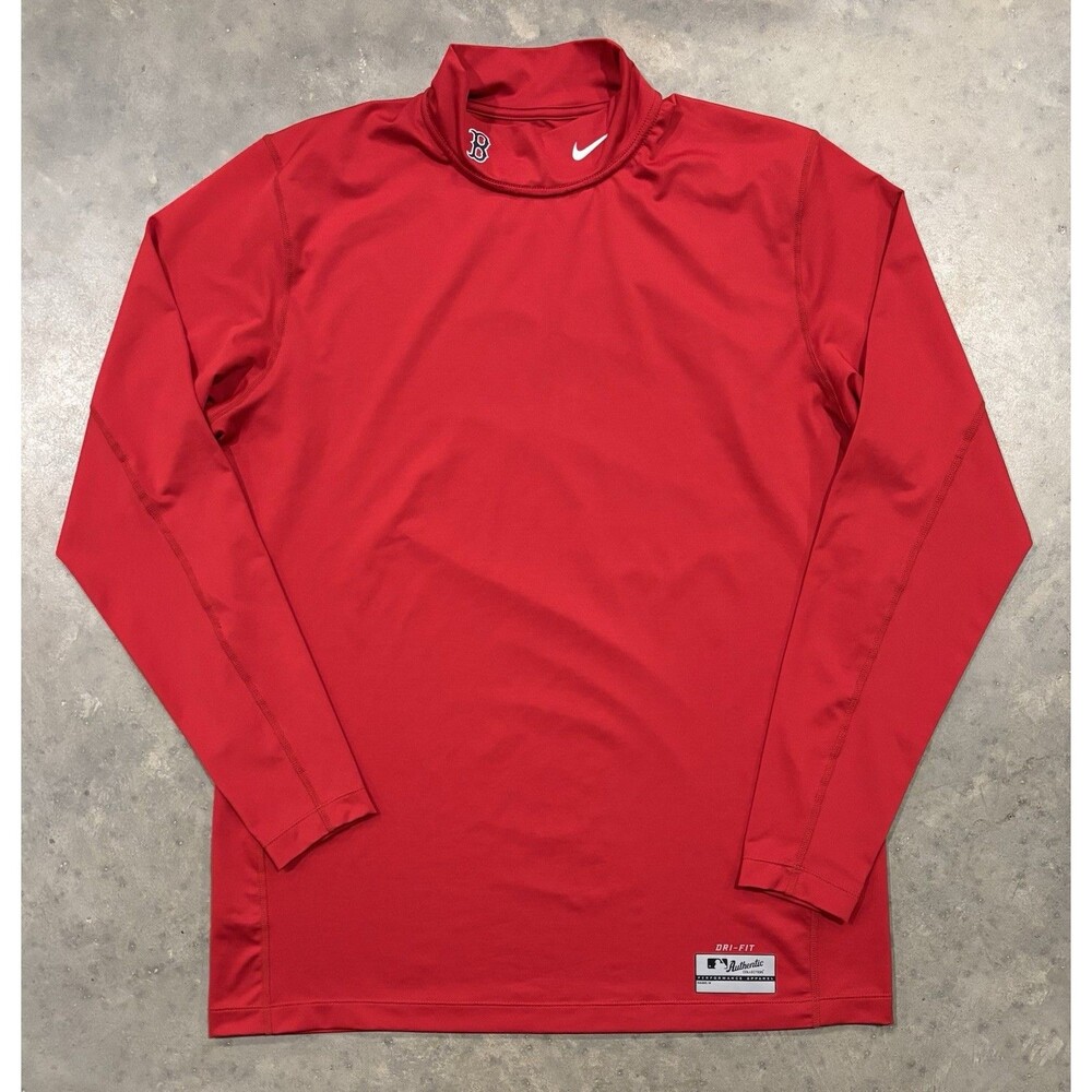 Boston Red Sox Nike Pro Combat Dri-Fit Long Sleeve Shirt Men’s Large Fitted